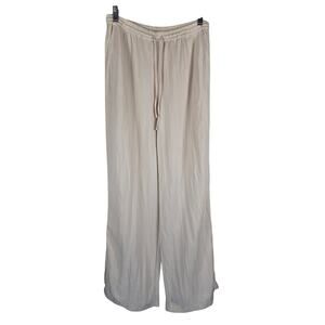 Zara Lyocell Viscose Blend Tan Summer Vacation Wide Leg Women's Pants M